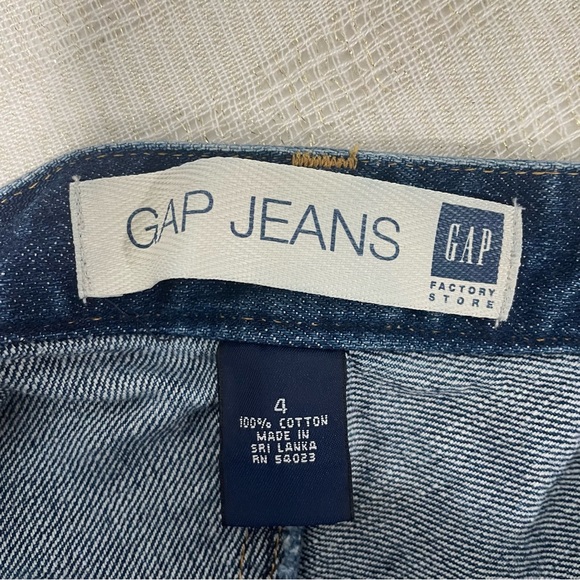 GAP Jeans Y2K Midi Length Denim Skirt Slight A-Line 100% Cotton Size 4 - Picture 8 of 10